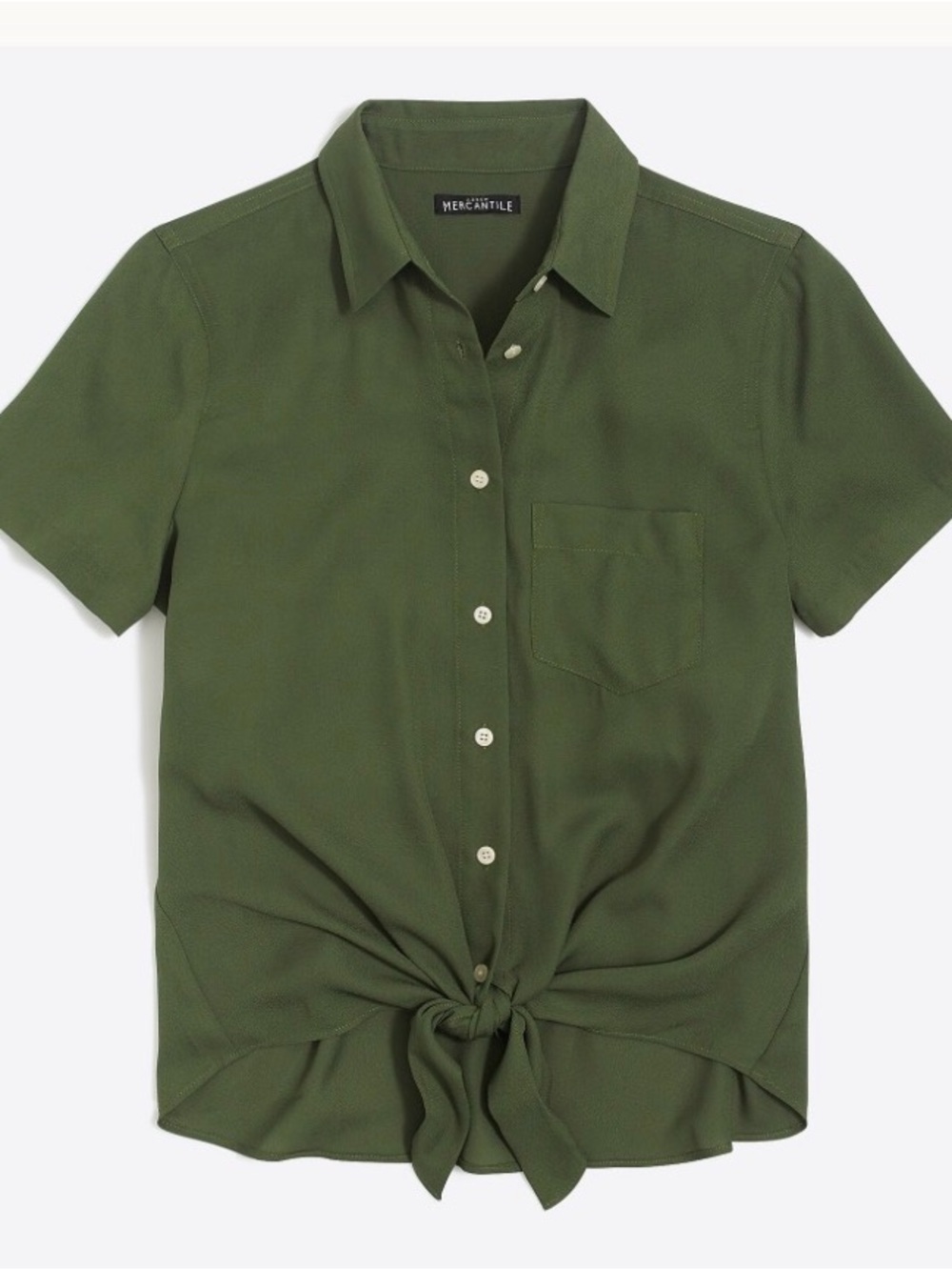 J Crew Mercantile Tie Waist Top